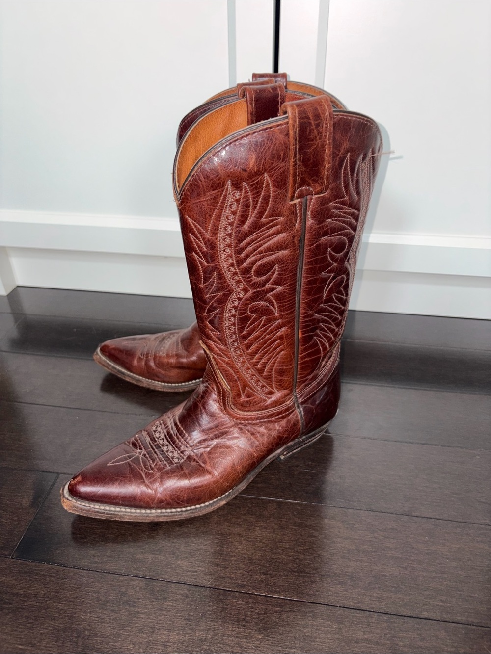 Classic Brown Western Cowboy Boots - Men